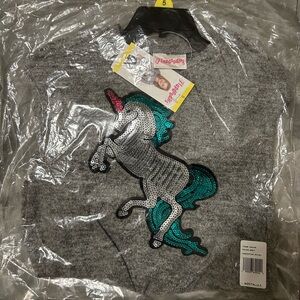 Flapdoodles Girls’ Unicorn Sequin 2 Piece Set | Size: 5